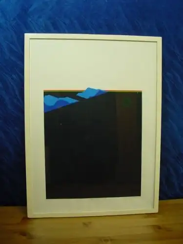 GB128/ Grafik? "Doppel-Hügel-(Blau)" R.Hoffmannn`72