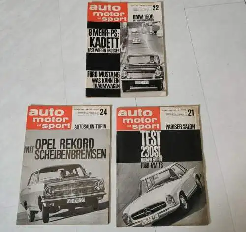 E612/ Auto Motor Sport 3 Zeitungen Jahrgang 1963  