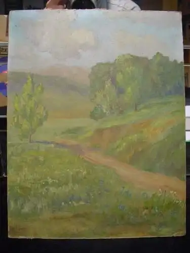 GB388/ kl. Oel Bild Landschaftsmalerei