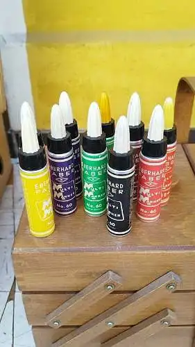 G188/ 10 Stück alte Eberhard Faber Multimarker / No. 60 / Verschiedene Farben 