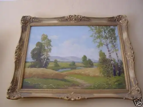 G276/ Gemälde, Birkenlandschaft Hans Steiner