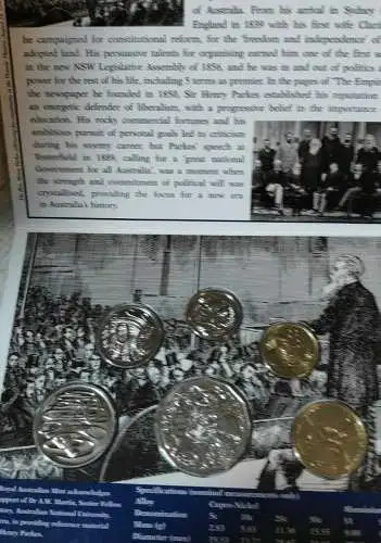 1996 Australian RAM - SIX COIN UNCIRCULATED Set - Sie Henry Parkes-