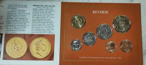 1986 Australian RAM -  COIN UNCIRCULATED Set - International year of Peace-