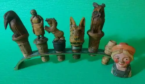 E614/ Holzfiguren Flaschenverschluss
