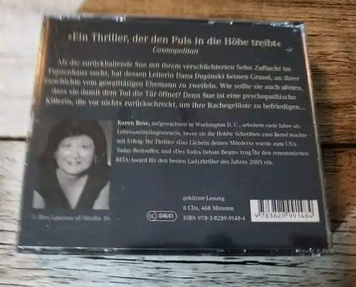 Karen Rose Julia Fischer Der Rache süßer Klang CD Originalverpackung 