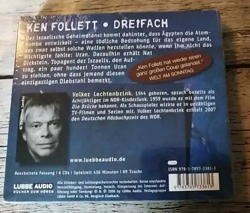 Hörbuch " Dreifach " von Ken Follett NEU Originalverpackt 