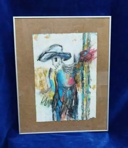 G328/ Gemälde Moderne Kunst Ursula Storm auf Büttenpapier 