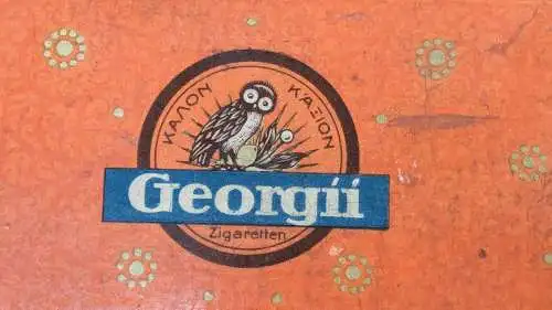 F21/ Alte Blechdose  Cigaretten Georgii Erbname 50 Zigaretten