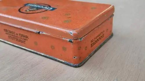 F21/ Alte Blechdose  Cigaretten Georgii Erbname 50 Zigaretten