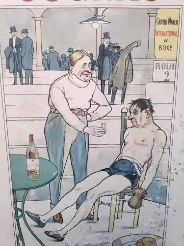 E297/ Altes Plakat-Werbung- Cognac Denis Mounie