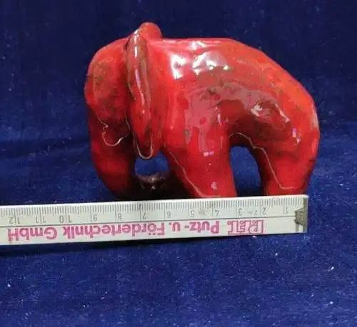 F700/ roter Keramik Elefant 