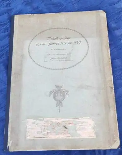 F478/ Möbelbeschläge aus den Jahren 1770 bis 1840 Julius Leisching