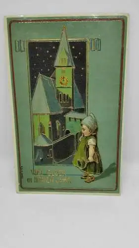 E801/ antike Neujahrskarte Neujahrsgruß 