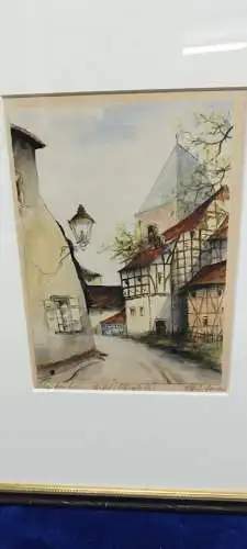 G317/ Blankenheim an der Eifel Deutschland Aquarell signiert 