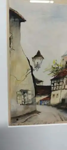 G317/ Blankenheim an der Eifel Deutschland Aquarell signiert 