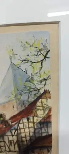 G317/ Blankenheim an der Eifel Deutschland Aquarell signiert 