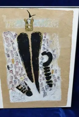 G313/ Gemälde Moderne Kunst Ursula Storm auf Büttenpapier 