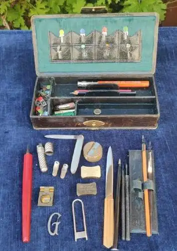 G209/ Schreibtischzubehör Faber Castell Anspitzer Schreibfeder Kostbarkeiten 