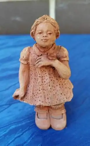 G267/ Keramik Figur N. Duffau Mädchen vintage Handarbeit