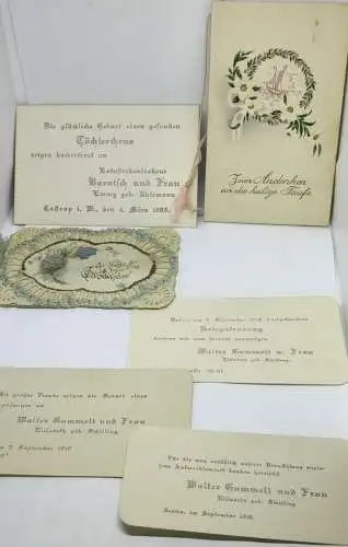 F179/ AK alte Karten   Glückwunschkarte  Zur Vermählung und Taufe