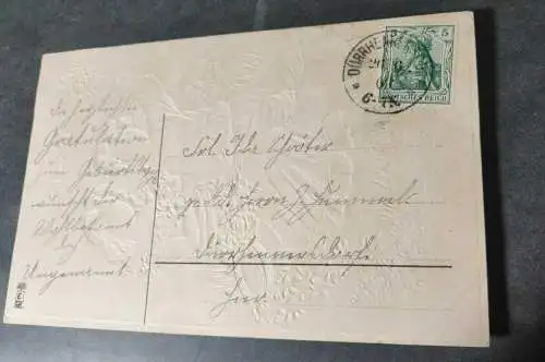 E801/ antike Geburtstagskarte Glückwunschkarte