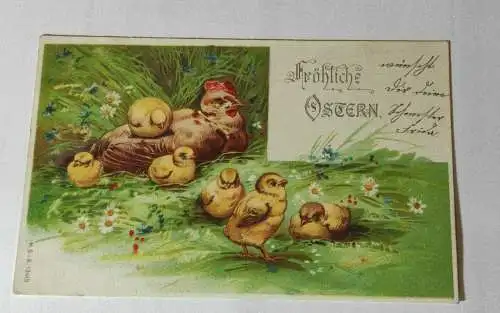 E802/ antike Osterkarte Postkarte Ostergrußkarte 