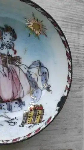 F648/ Steinböck Emaille gebraucht kleine Schale