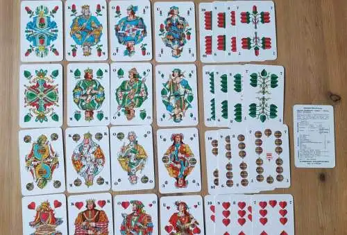 K15/  Spielkarten Skat deutsches Blatt Leipziger Volkszeitung 