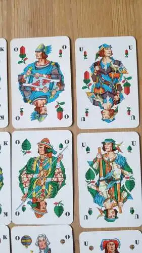 K15/  Spielkarten Skat deutsches Blatt Leipziger Volkszeitung 