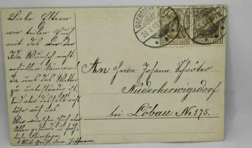 E804/ antike Glückwunschkarte Pfingsten