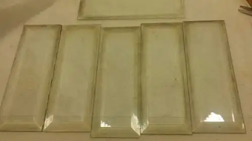 E804/ 6 Möbelgläser mit geschliffenem Rand Facettglas