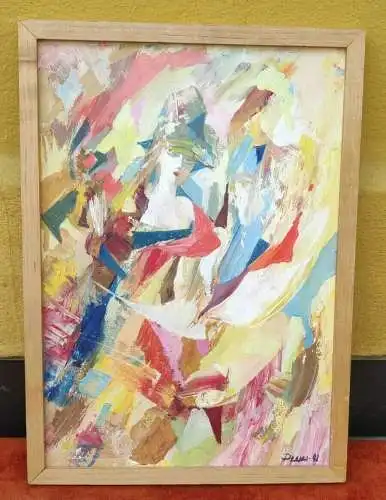  F422/ Abstrakte Malerei Kunst Acryl Bild Gemälde Modern ORIGINAL Frau UNIKAT