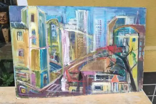 F572/ Stadtimpressionen II Berliner Malerin auf Malkarton