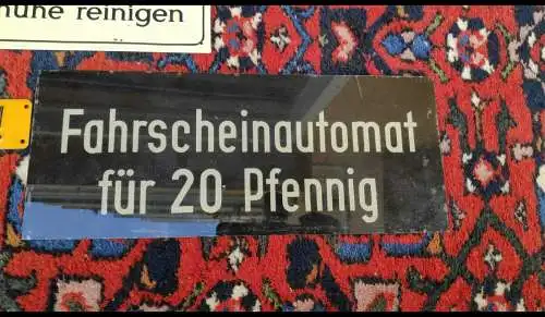 F728/ Blechschilder Sammlung Glasschild Vintage