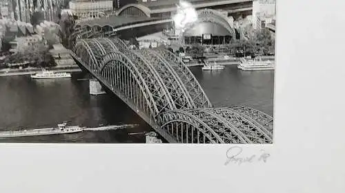 Altes Foto Köln Original Leica Print Dr. Grygiel  im Passepartout 30x40cm