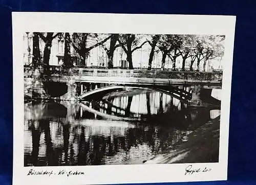  Altes Foto Düsseldorf Kö Graben Original Leica Print Dr. Grygiel 30 X 24 cm 