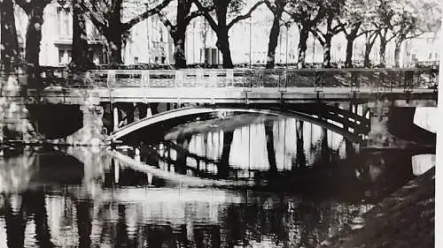  Altes Foto Düsseldorf Kö Graben Original Leica Print Dr. Grygiel 30 X 24 cm 