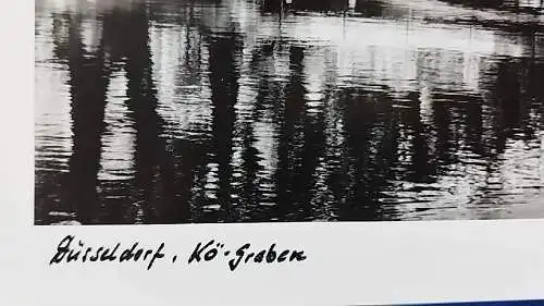  Altes Foto Düsseldorf Kö Graben Original Leica Print Dr. Grygiel 30 X 24 cm 