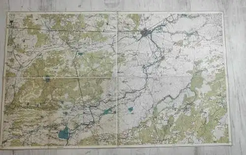 F207/ Alte Landkarte Kriegskarte Stellungskämpfe in den Pripjetsümpfen