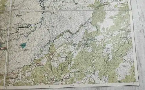 F207/ Alte Landkarte Kriegskarte Stellungskämpfe in den Pripjetsümpfen
