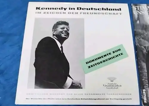 G508/ 3 Stück JOHN FITZGERALD KENNEDY A MEMORIAL ALBUM ORIGINAL 1960s VINYL LP