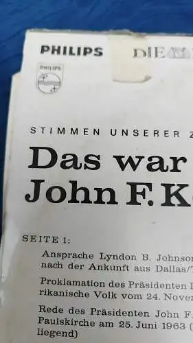 G508/ 3 Stück JOHN FITZGERALD KENNEDY A MEMORIAL ALBUM ORIGINAL 1960s VINYL LP