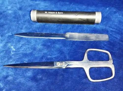 G350/ Altes Design Patent Schreibtisch Utensil Schere Brieföffner 