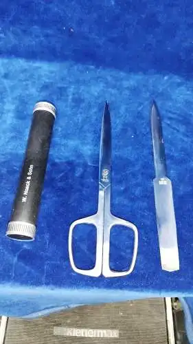 G350/ Altes Design Patent Schreibtisch Utensil Schere Brieföffner 
