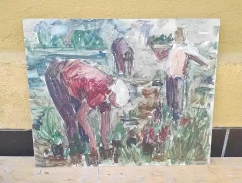 F579/ Politische Malerei im Sozialismus Pflanzerin 