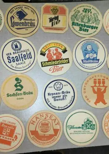 F80/ kleine Bierdeckelsammlung meist DDR
