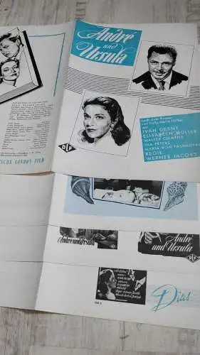 Filmprogramm DLF André und Ursula, Ivan Desny, Elisabeth Müller, Regi 