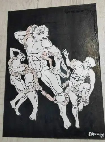 Karikatur von Jenö Dallos für den Eulenspiegel Originalentwurf