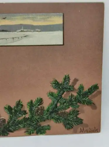 E804/ antike Glückwunschkarte  Weihnachten Weihnachtskarte 