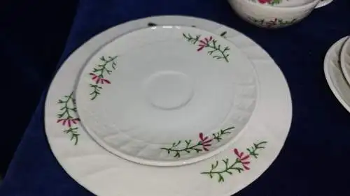 G611/ Vintage Teeservice Ostfriesische Rose Service Tee Handgemalt 21 Teile 